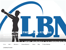 Tablet Screenshot of lbnonlinefitness.com